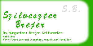 szilveszter brejer business card